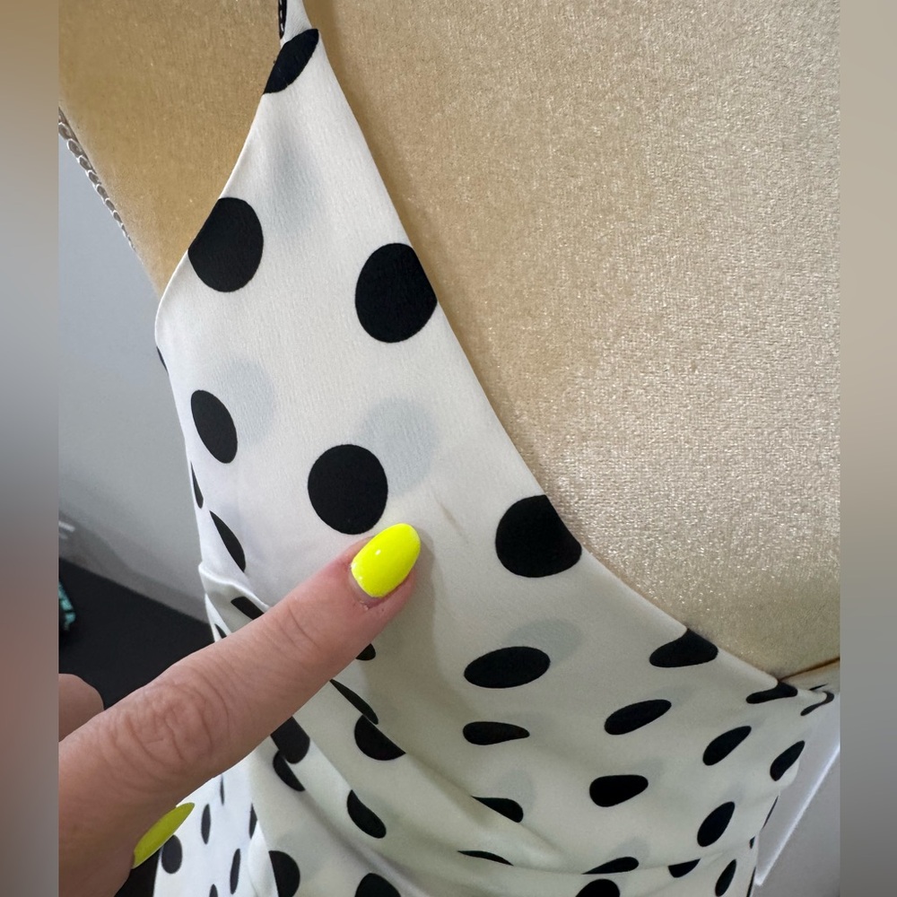 Urban Outfitters Black and White Polka Dot Midi Dress - Picture 5 of 8